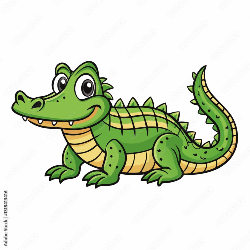 Fototapeta premium cartoon crocodile vector