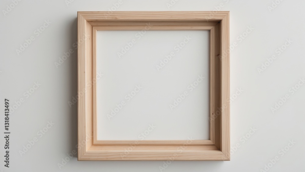 Square frame mockup without content on a white background Square frame mockup without content on a white background