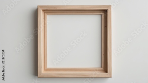 Square frame mockup without content on a white background