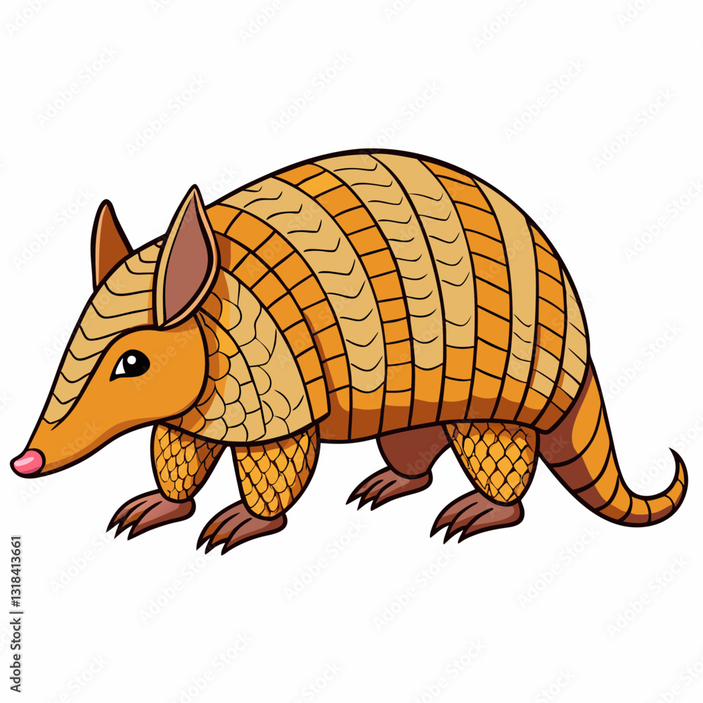 vector illustration of cartoon armadillo vector illustration of cartoon armadillo