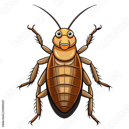 cockroach isolated on white background