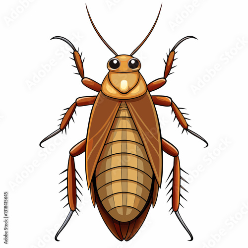 cockroach isolated on white background