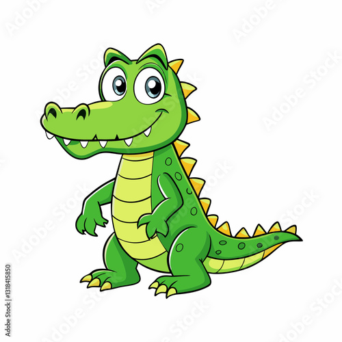 cartoon crocodile vector