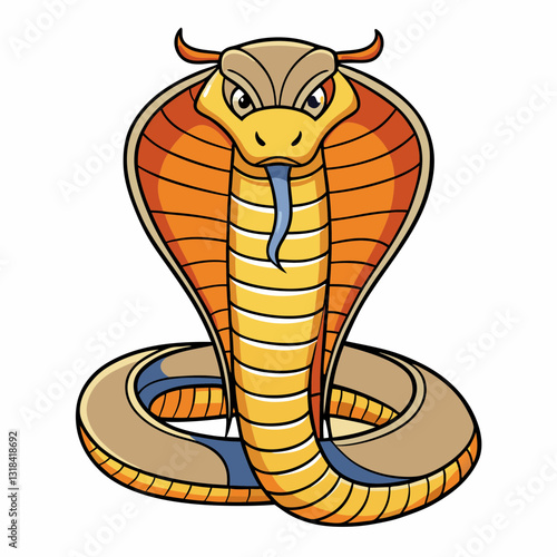 illustration of cartoon cobra