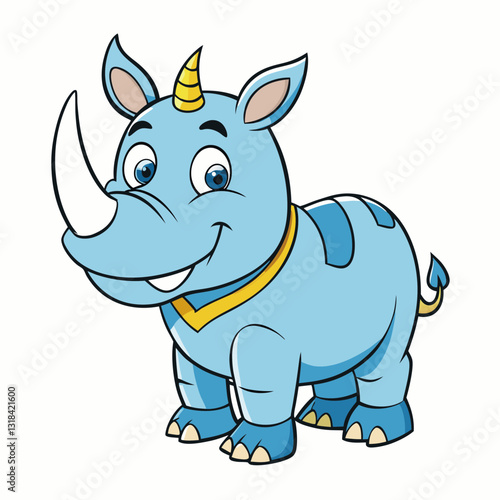 rhino cartoon vector