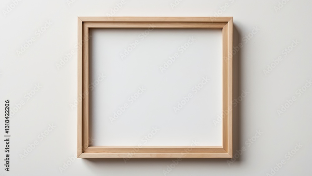 mockup of a blank square frame set against a white background mockup of a blank square frame set against a white background