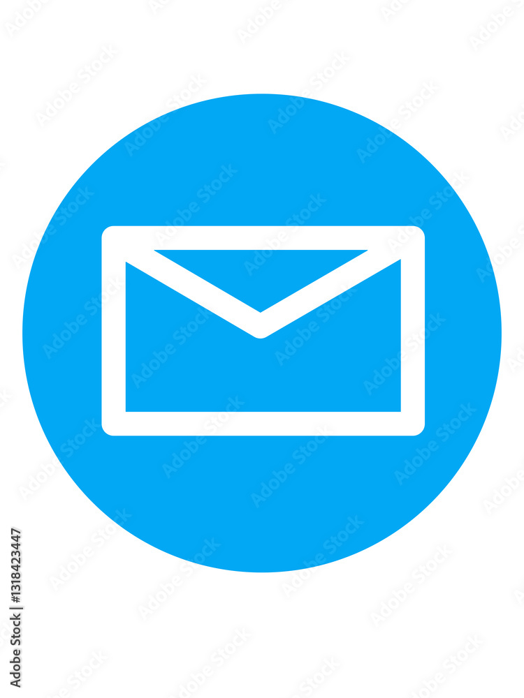 mail icon on round button mail icon on round button