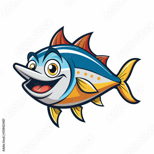tuna fish isolated on white