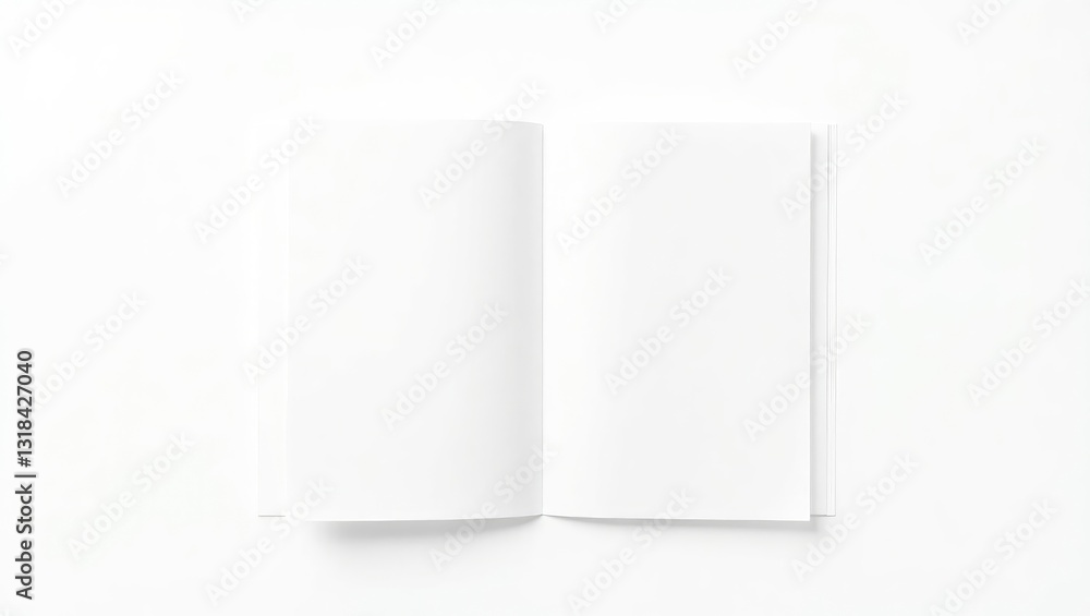 Fototapeta premium Folded sheets of white paper, set against a white background.