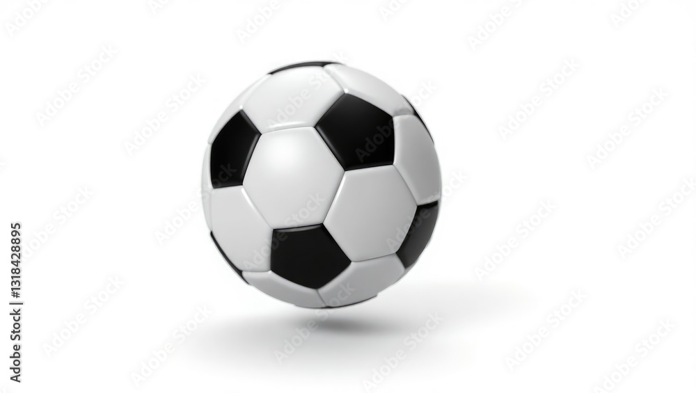 Football ball floating in isolation on a white background. Clipping path. Football ball floating in isolation on a white background. Clipping path.