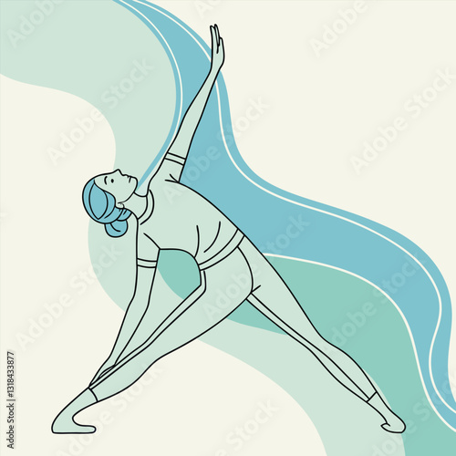Collection of Young Women Doing Yoga Exercises, Yoga Poses Vector Illustration