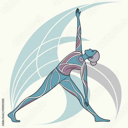 Collection of Young Women Doing Yoga Exercises, Yoga Poses Vector Illustration