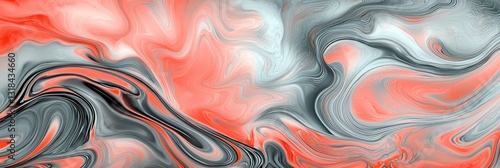 Coral and gray frozen swirls pattern from above, ideal for premium designs.