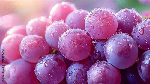 Wallpaper Mural Close Up Of Purple Grapes With Water Droplets Torontodigital.ca