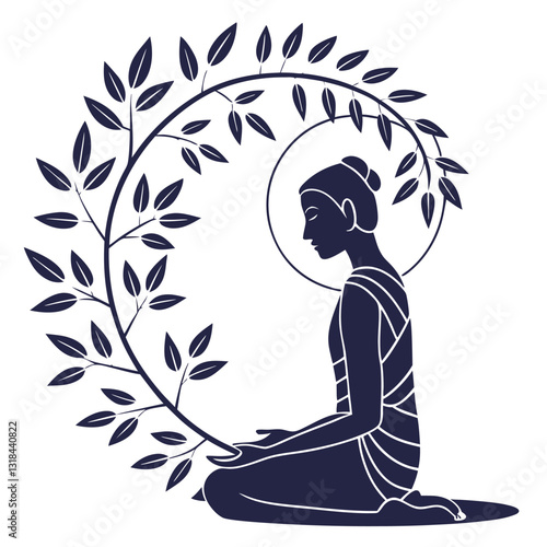 yoga lotus position vector