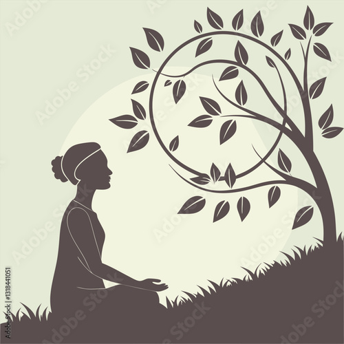 yoga lotus position vector