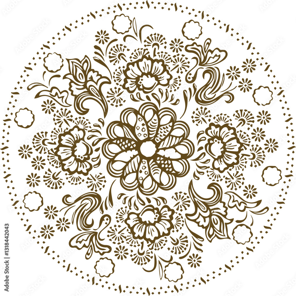 Beautiful flower art and mandala vector design Beautiful flower art and mandala vector design