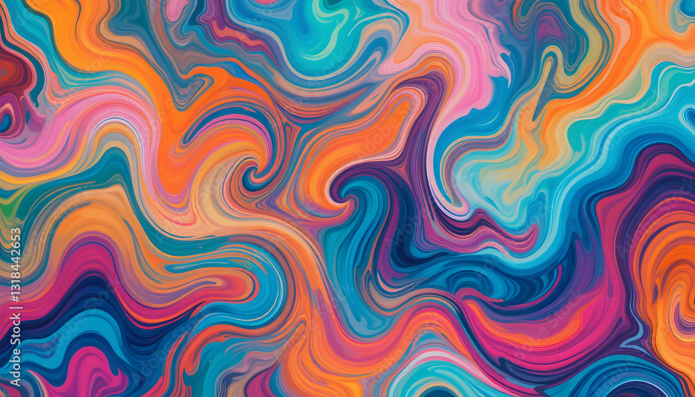 Obraz premium Vibrant Colorful Abstract Marble Texture
