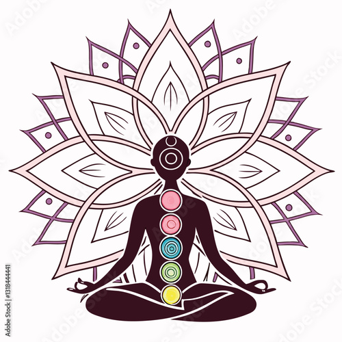 yoga lotus position vector