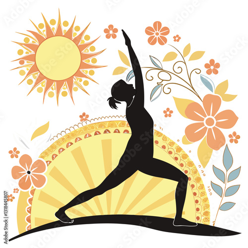 yoga lotus position vector