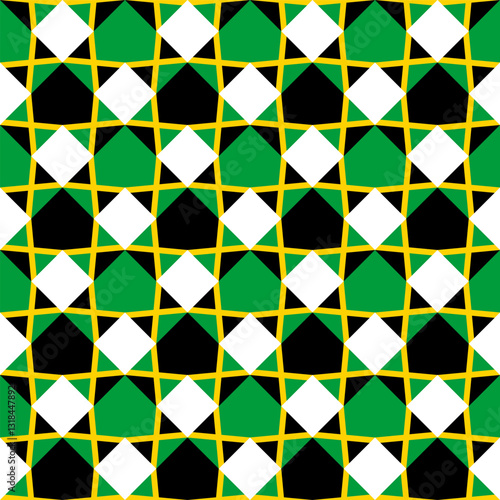 chevron arrow pattern of jamaica flag. geometric background. vector illustration