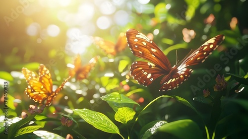 Butterfly Garden with Sunlight