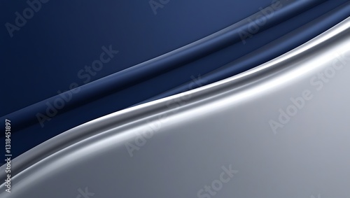 A sleek gradient blending rich navy blue into smooth silver.
