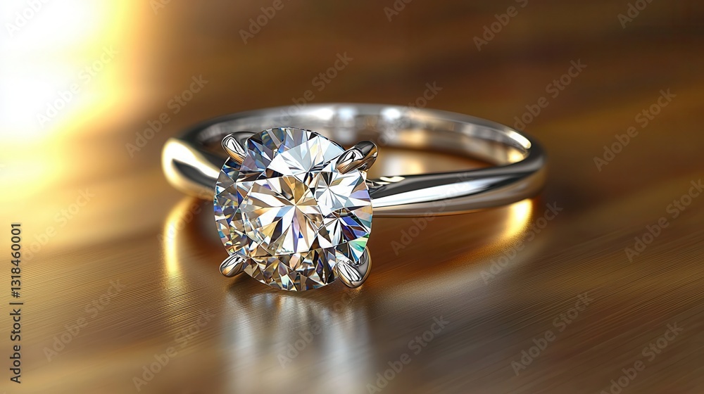 Elegant Diamond Engagement Ring with Sparkling Center Stone Elegant Diamond Engagement Ring with Sparkling Center Stone