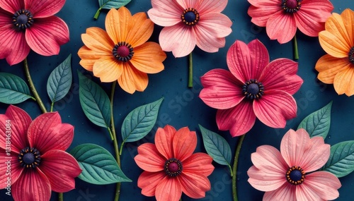 Wallpaper Mural Charcoal charcoal small petal shapes blended into a seamless floral design, subtle texture, simple wall art, dark florals Torontodigital.ca