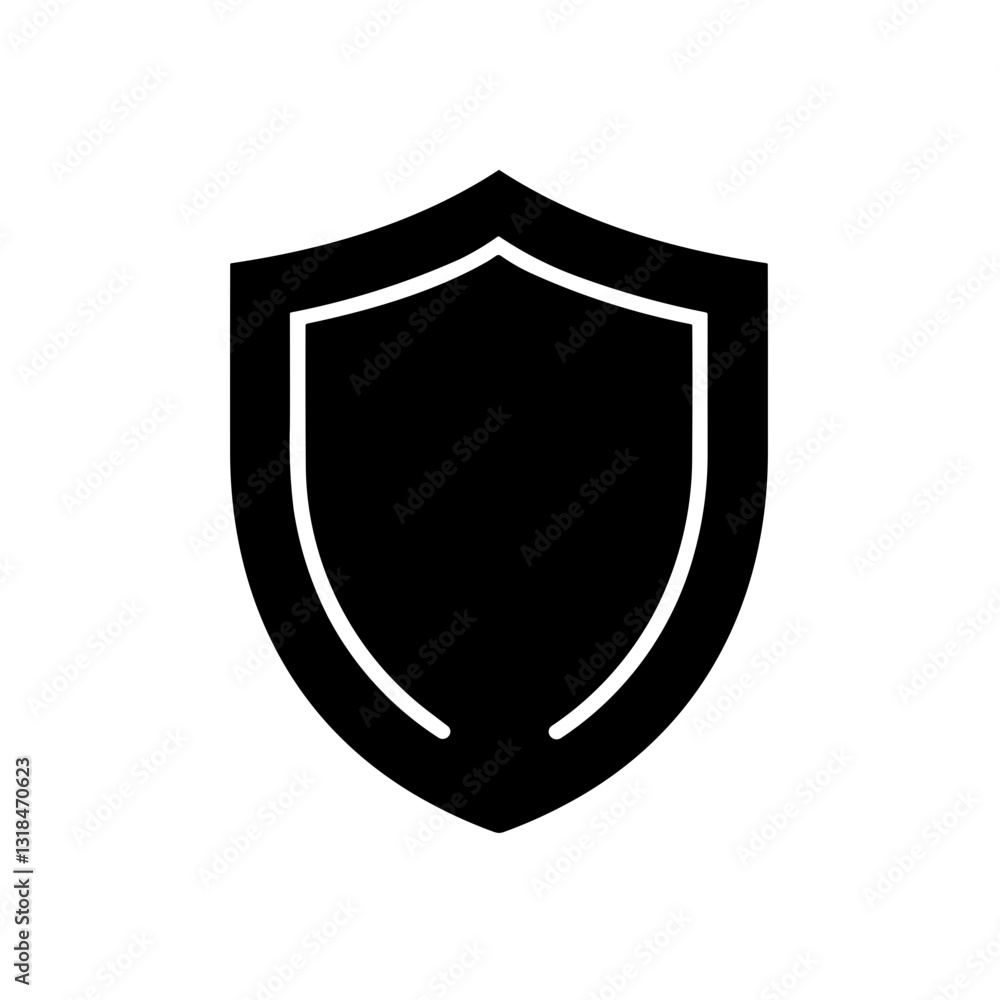 Protective Warrior Emblem Medieval Shield Icon Protective Warrior Emblem Medieval Shield Icon