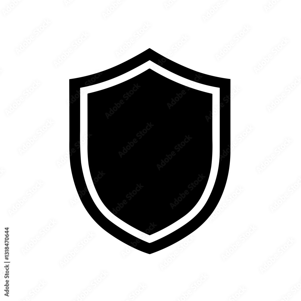 Protective Warrior Emblem Medieval Shield Icon Protective Warrior Emblem Medieval Shield Icon