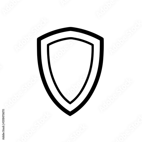 Protective Warrior Emblem Medieval Shield Icon