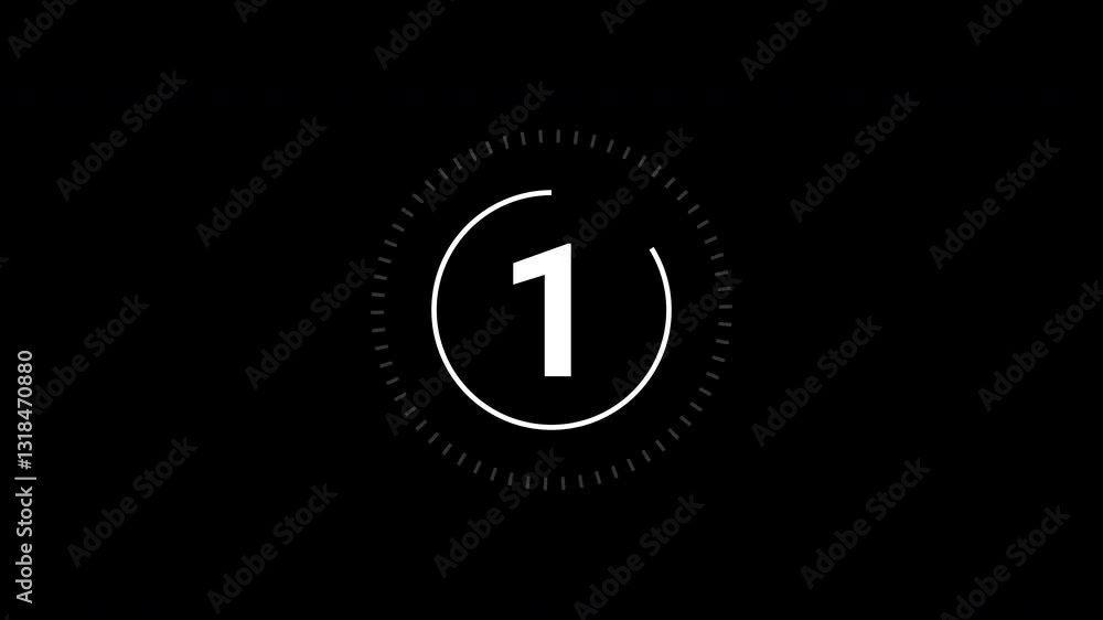Countdown 05 to 0 Second Animation on black background. 4K VIdeo Countdown 05 to 0 Second Animation on black background. 4K VIdeo
