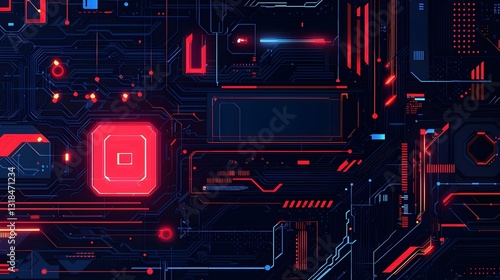 Wallpaper Mural ai cpu digital technology on blue background Torontodigital.ca