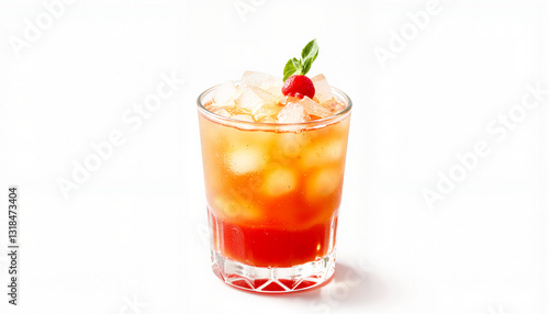 Wallpaper Mural Refreshing rum punch in elegant glass, vibrant flavor burst Torontodigital.ca