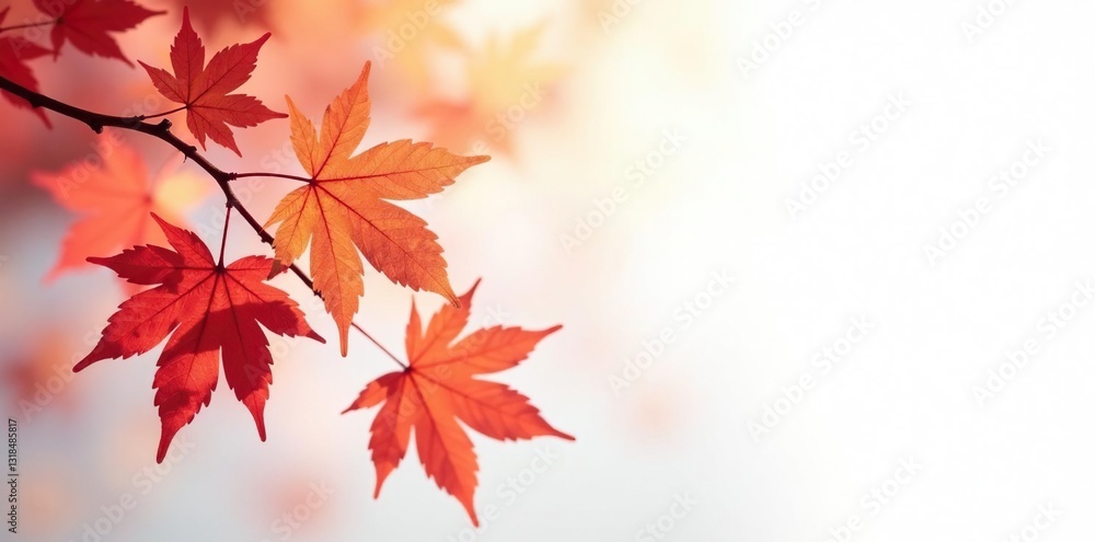 Delicate maple leaves against a crisp white background, botanical, spring, leaf Delicate maple leaves against a crisp white background, botanical, spring, leaf