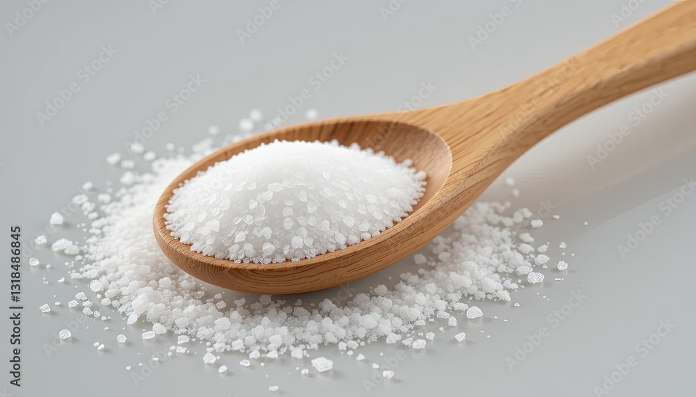 Wooden spoon with salt isolated on a transparent background, perfect for cooking-related designs.
Wooden spoon with salt isolated on a transparent background, perfect for cooking-related designs.