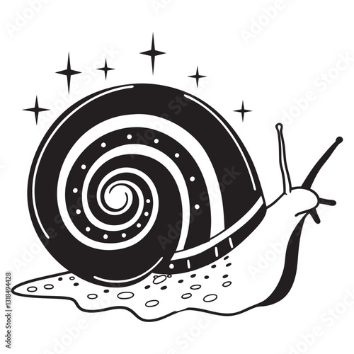Nature Inspired Land Snail Vector Illustration and Clipart Design
