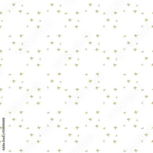 Charming princess patterns featuring stars and crowns in seamless design for fabric and wallpaper.