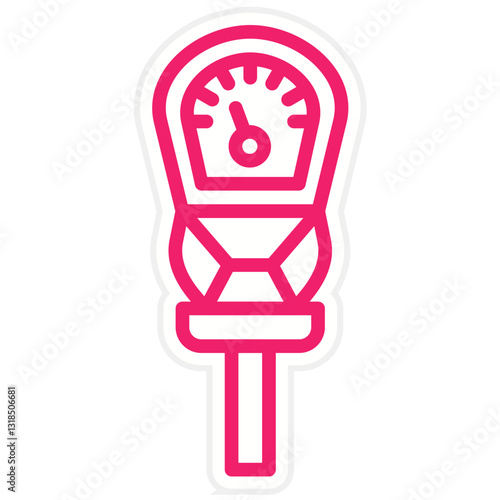 Vector Design Parking Meter Icon Style