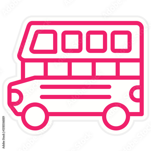Vector Design Double Decker Icon Style