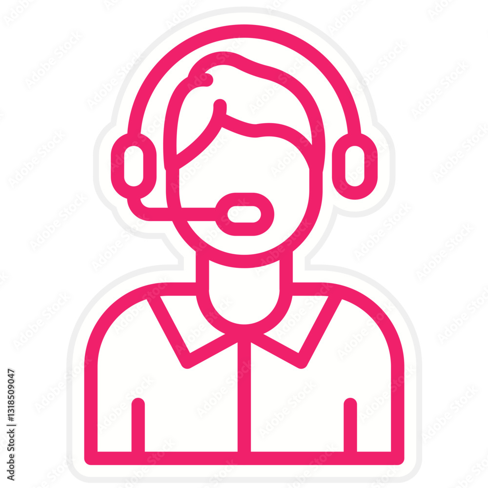 Vector Design Call Center Icon Style Vector Design Call Center Icon Style