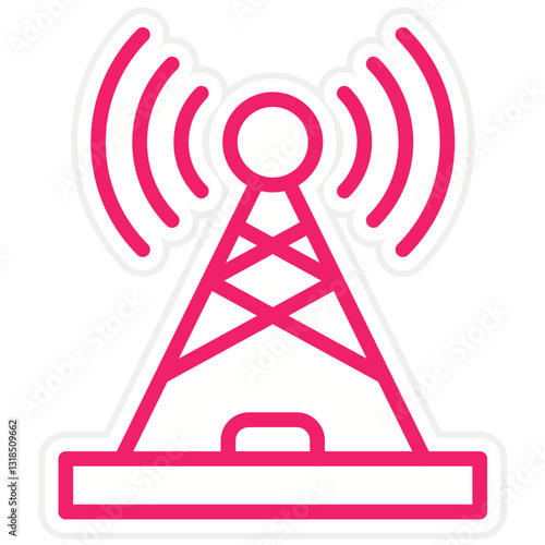 Vector Design Radio Antenna Icon Style