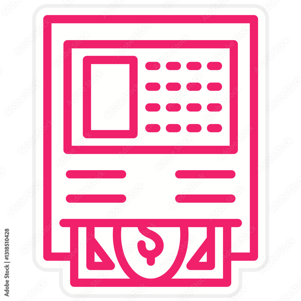 Vector Design Atm Icon Style Vector Design Atm Icon Style
