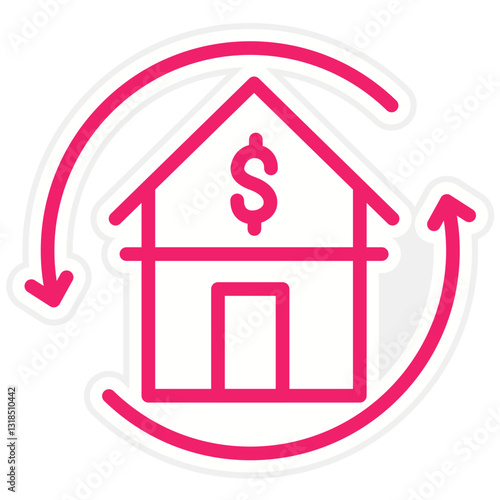Vector Design Refinance Icon Style