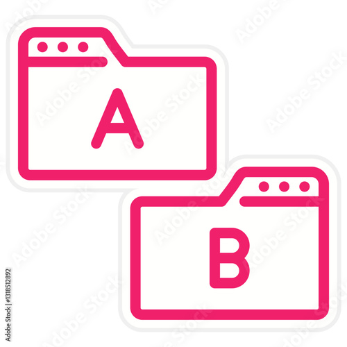Vector Design Ab Testing Icon Style