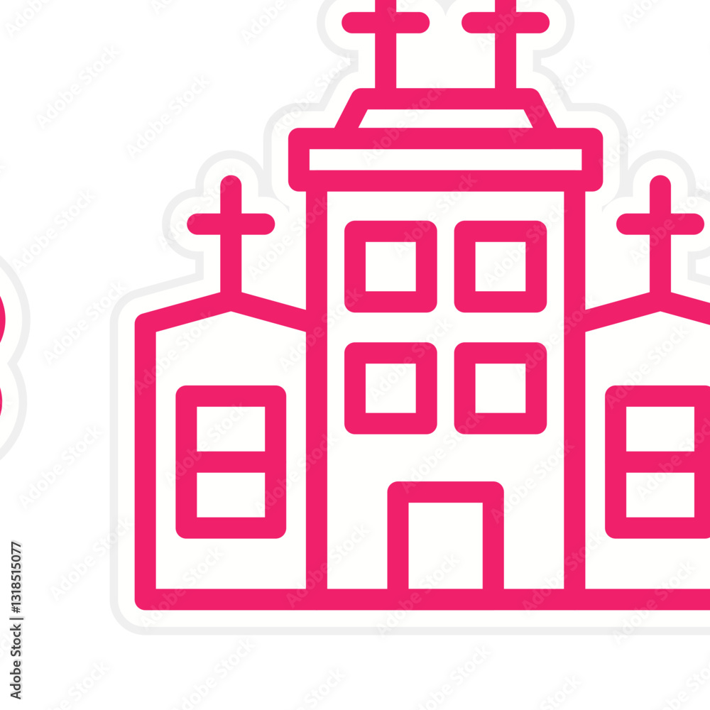 Obraz premium Vector Design Church Icon Style