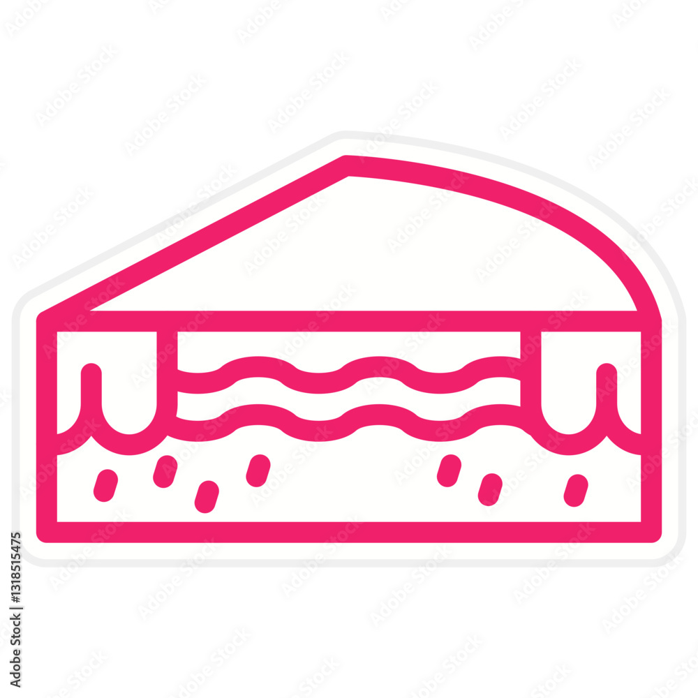 Obraz premium Vector Design Cake Piece Icon Style