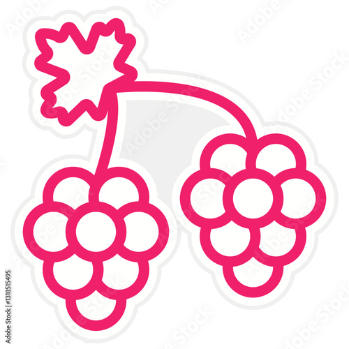 Vector Design Grapes Icon Style
