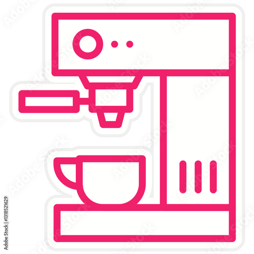 Vector Design Coffee Machine Icon Style